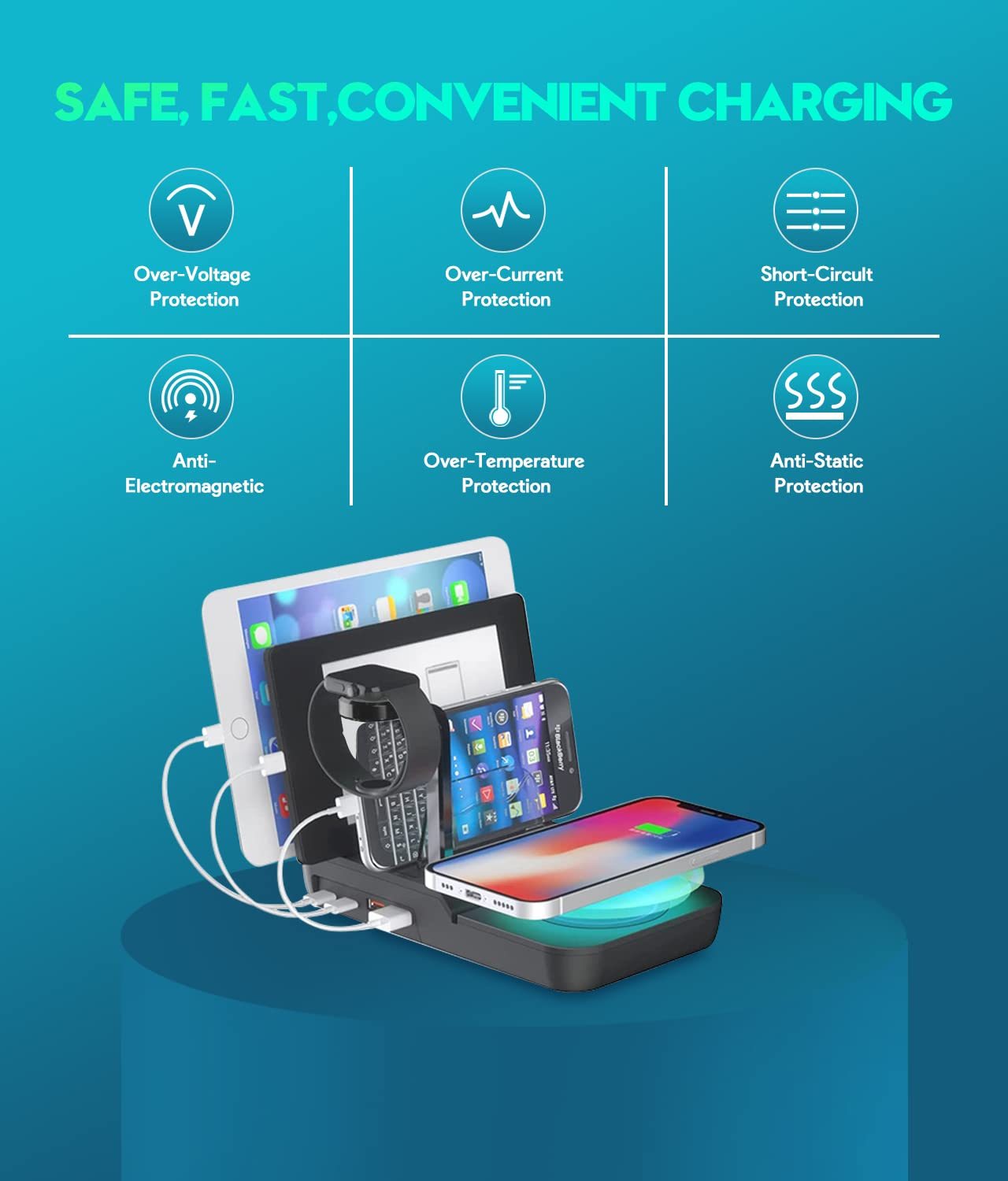 70W Charging Station For Multiple Devices